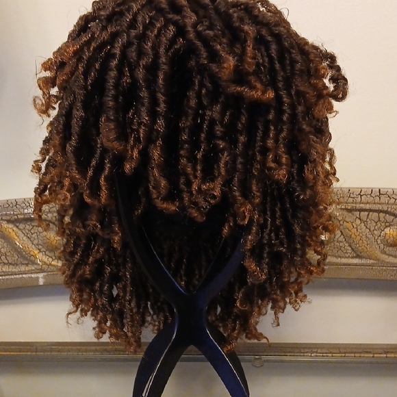 Other - Voluminous Dreadlock Short Twist Braided Brown Wig Unisex
